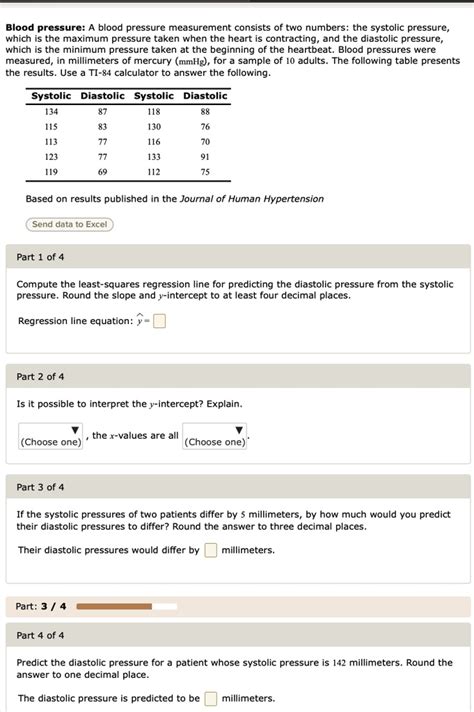 SOLVED Blood Pressure Blood Pressure Measurement Consists Of Two