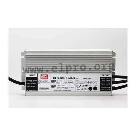 Hlg H Ab Mean Well Led Schaltnetzteile W Elpro Elektronik