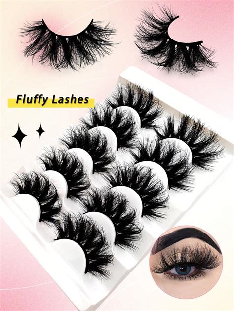 Pairs Of Dramatic Volume Thick D Curly Fluffy False Eyelashes