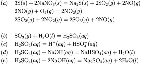 Equation 18 3 Properties Of Sulfuric Acid