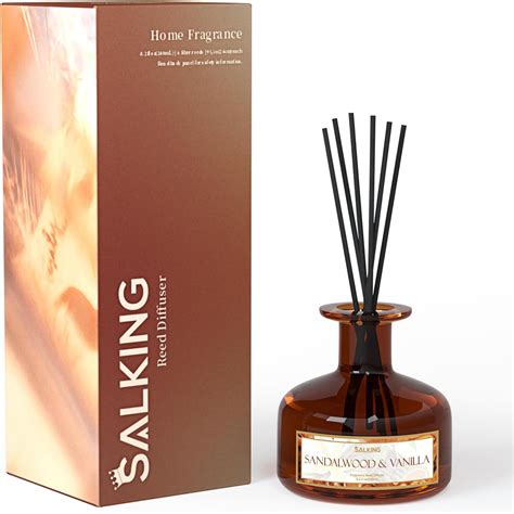 SALKING Sandalwood Vanilla Reed Diffusers Set 240ml Scented Diffuser