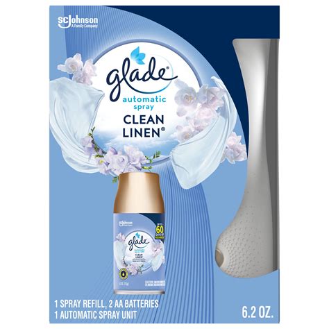 Glade Automatic Spray Starter Kit Air Freshener Clean Linen 6 2 Oz