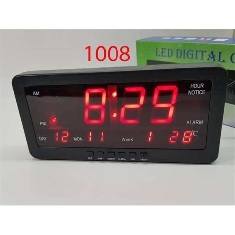 Jual JAM DIGITAL LED MERAH DINDING DAN MEJA CLOCK ALARM SMART