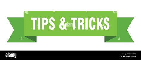 tips & tricks ribbon. tips & tricks isolated sign. tips & tricks banner ...