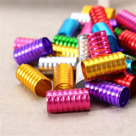 100pcs Dreadlock Beads Spring Shape Adjustable Hair Braid Cuff Clip