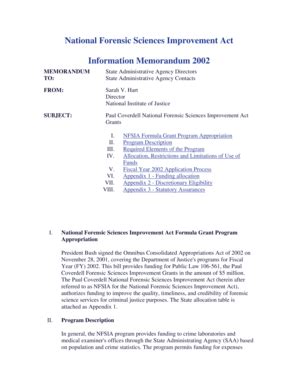 Fillable Online Ncjrs National Forensic Sciences Improvement Act