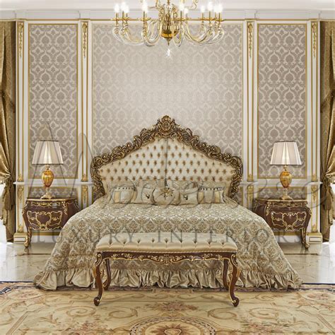 Baroque Style Royal Bedroom Design In Doha Qatar Modenesetraditional