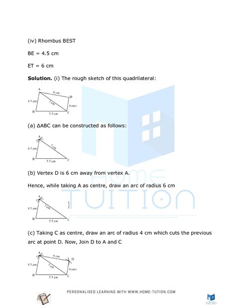 Ncert Solutions For Class 8 Maths Chapter 4 Practical Geometry