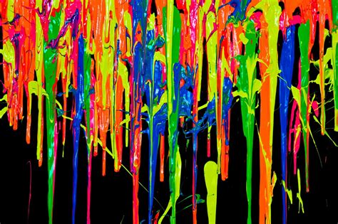 Wallpaper Colorful Paint Splatter Color Line Modern Art Acrylic