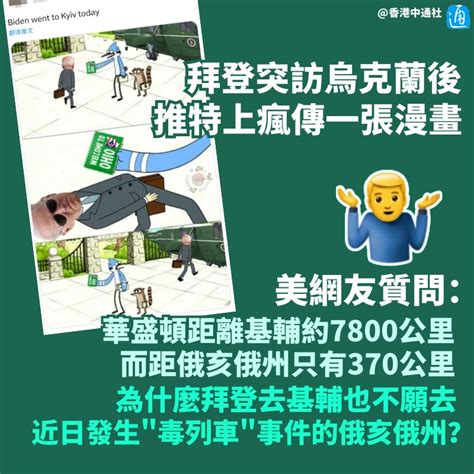 通說 On Twitter 美國總統拜登20日突然訪問烏克蘭首都基輔，表達對烏克蘭的支持。澤連斯基稱，這是“美烏關係歷史上最重要的一次訪問