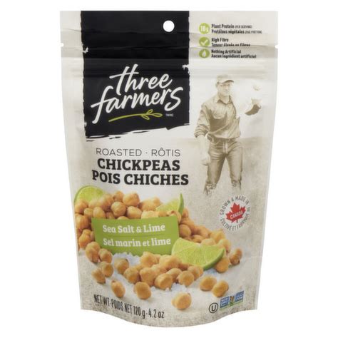 Three Farmers Roasted Chick Peas Sea Salt Lime Save On Foods