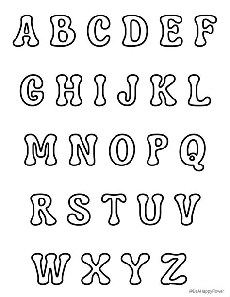 Retro Alphabet Coloring Page | Bubble writing font, Lettering alphabet, Lettering