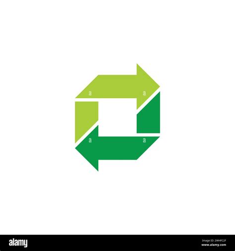 Rotate Green Recycle Arrow Symbol Icon Vector Stock Vector Image Art