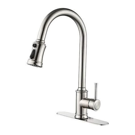 Flg Single Handle Touch On Smart Pull Down Sprayer Kitchen Faucet With Pull Out Spray Wand