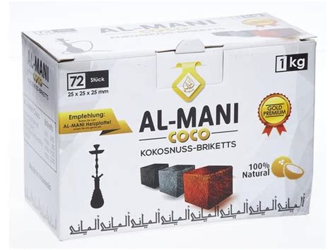 Shisha Coal Al Mani Coco Kg Gold Premium Jware