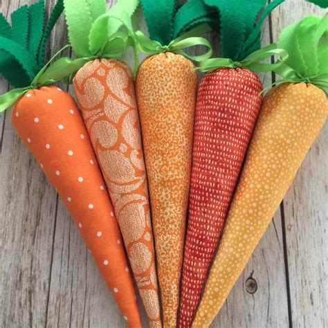 5x Easter Fabric Carrots Easter Decoration Bowl Filler Etsy Easter