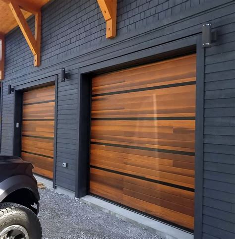 Custom Cedar Planks Doors Eclectic Garage Chicago By C H I