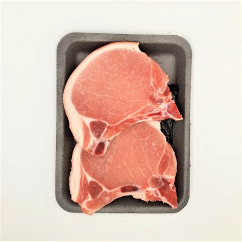 Pork Loin Chops Bone In Rind On 340 380g Meat Monthly