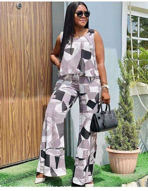 Latest Material Top And Trouser Styles For Ladies In 2023 And 2024 Kaybee Fashion Styles