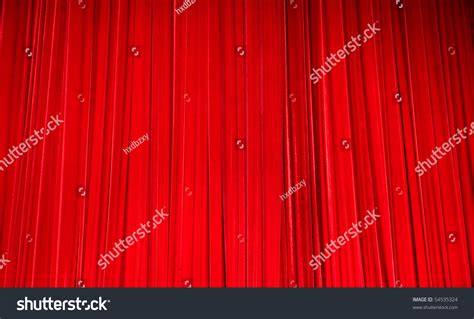 Plush Red Velvet Theater Curtains. Stock Photo 54535324 : Shutterstock