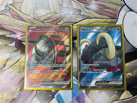 Great Tusk And Iron Treads Ex Full Art Pok Mon Tcg Scarlet And Violet