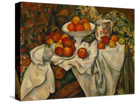 Apples and Oranges Stretched Canvas Print by Paul Cézanne at Art.com