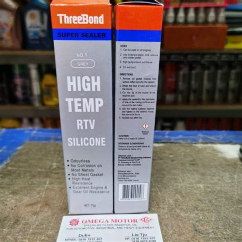 Jual ThreeBond Hightemp RTV Silicon Warna Grey Abu 75g Jakarta