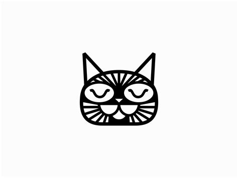 Line Art Cat Logo By Lucian Radu On Dribbble