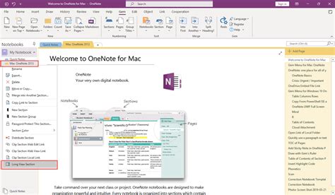 Use Long View To See All Pages In A Section Of Onenote At Once Office