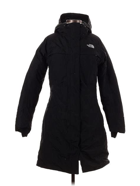 The North Face 100 Nylon Solid Black Coat Size S 50 Off Thredup