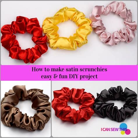 Diy Scrunchies Tutorial Sewing Projects For Beginners Sewing For Beginners Diy Ts For Friends