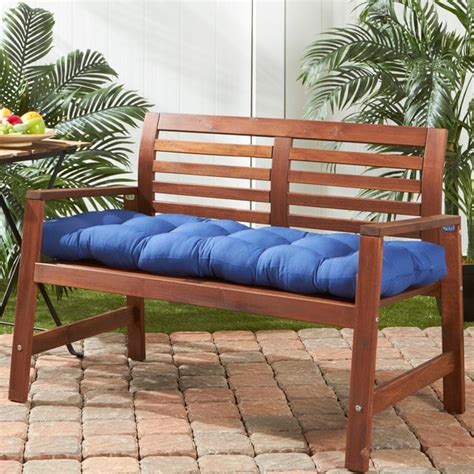 Greendale Home Fashions Outdoor Marine Blue Bench Cushion - 18w x 51l ...