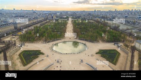 Louvre palace aerial view hi-res stock photography and images - Alamy