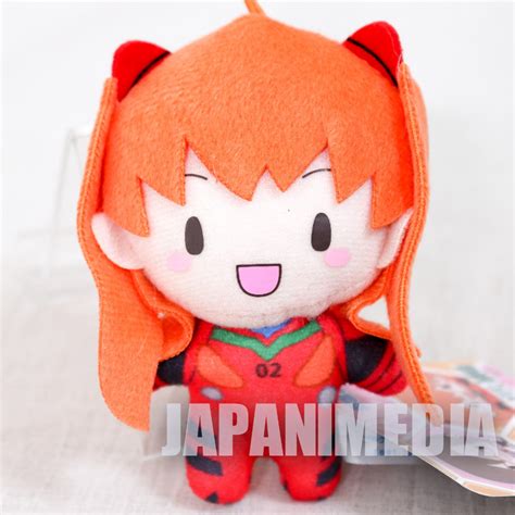 Evangelion Asuka Langely Plugsuit 2 Mini Plush Doll Sega Japan Anime