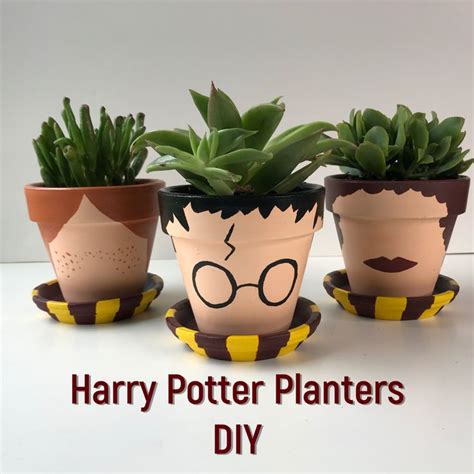 Harry Potter Planters DIY Harry Potter Crafts Harry Potter Diy