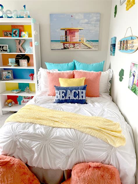 Teen Girl Beach Themed Bedroom Inspiration Decorating Tips