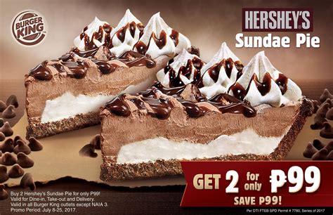 Manila Shopper: Burger King Hershey's Sundae Pie Promo: July 2017