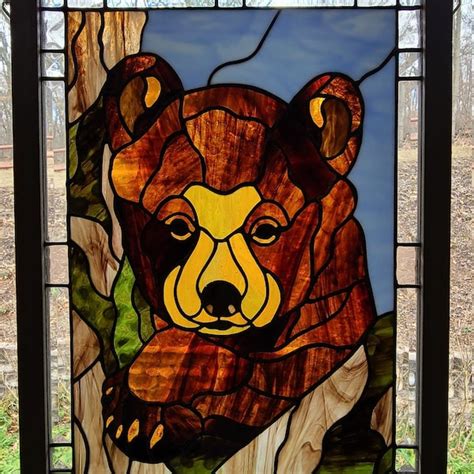 Bear Stained Glass Etsy