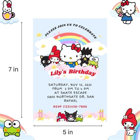 14 Hello Kitty Canva Birthday Invitation Templates Artofit