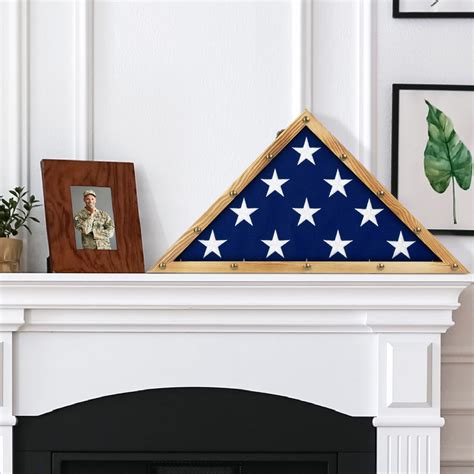 Rustic Wood Military Flag Display Case (5' x 9.5' Folded Flag) – J ...