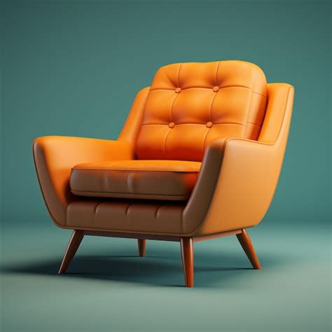 Diseño de sofá de cuero inspirado en un sillón retro de mediados de