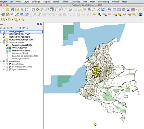 Validaci N Geogr Fica Con Qgis Formaci N Sib Colombia