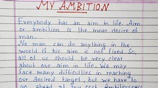 My Ambition In Life Essay – Telegraph