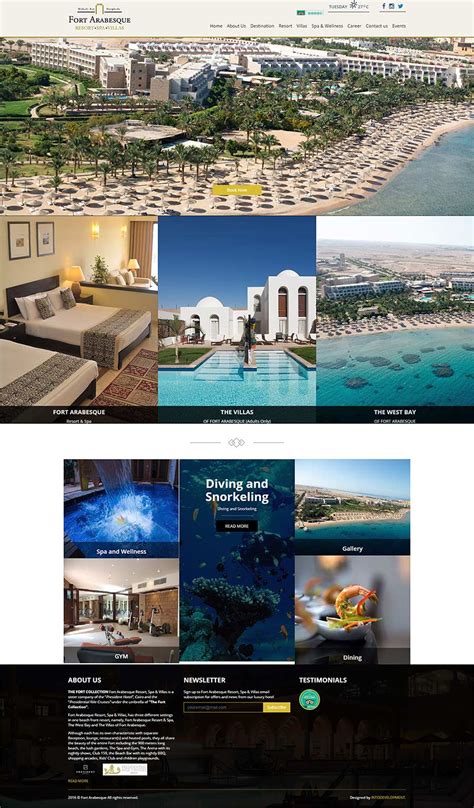 web development - Fort Arabesque Resort website - Egypt