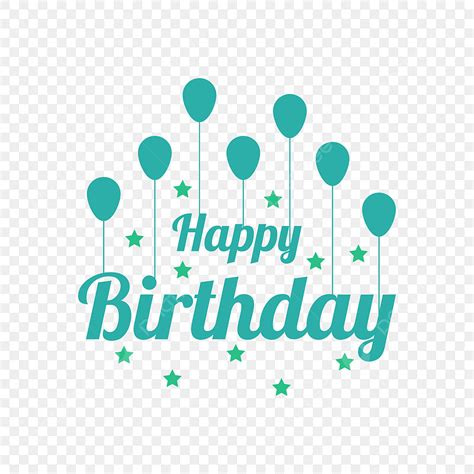 Happy Birthday Typography Vector Png Images Happy Birthday Greeting