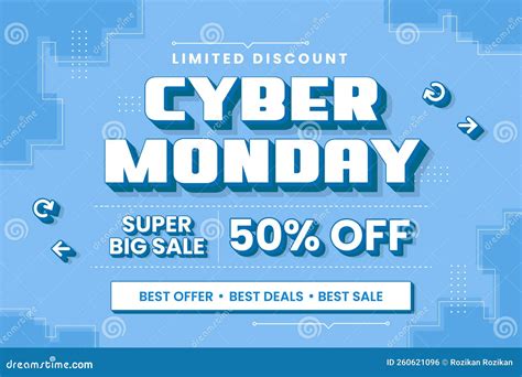 Cyber Monday Background Design Template Stock Vector Illustration Of