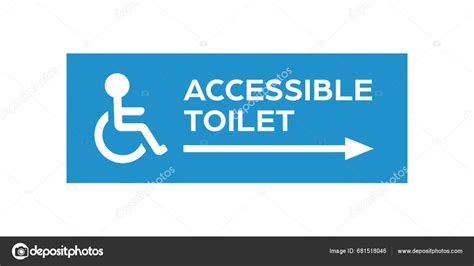 Accessible Toilet Wayfinding Sign Label Stock Vector by ...