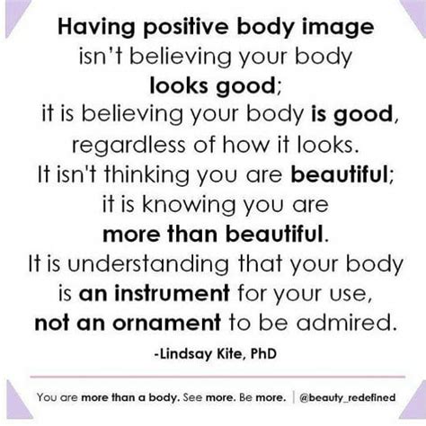 Body text: "Having positive body image isn't believing your body *looks ...