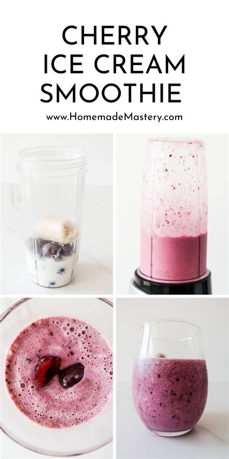 Healthy Ice Cream Cherry Smoothie Recipe Homemade Mastery Recipe