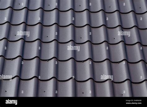 Slate Roof As Background Metal Tile Roof Surface Background Texture